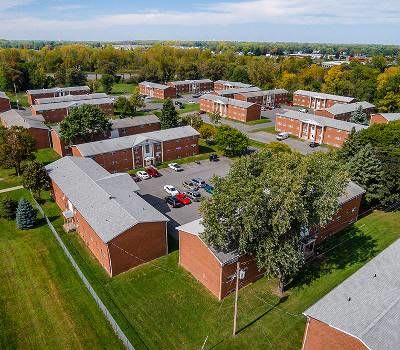 Aerial view of Orchard Estates community in Mattydale