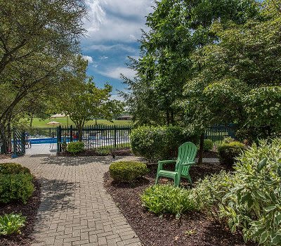 Poolside at Steeplechase Apartments in Camillus