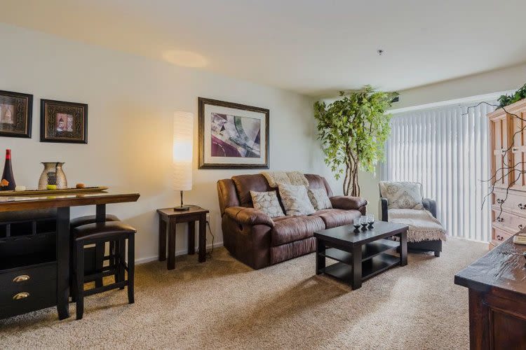 Luxury living room at Village of Westover in Dover, DE