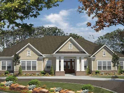 Front exterior of apartment home at Fairview at Town Center in Rochester