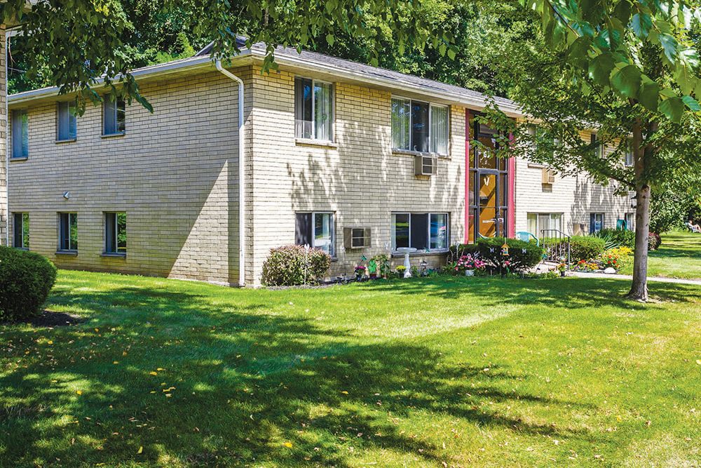 Exterior view of apartment at Long Pond Gardens Senior Apartments
