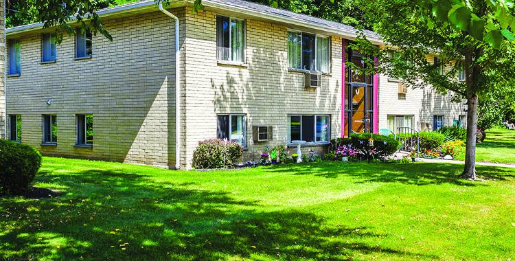 Exterior view of apartment at Long Pond Gardens Senior Apartments