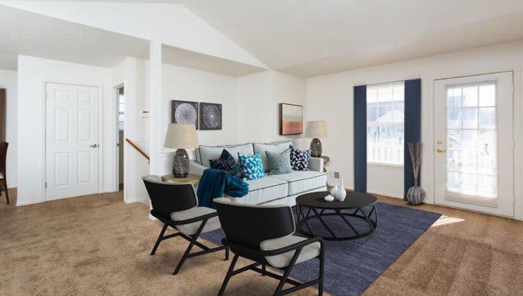 Beautifully designed living room at Westview Commons Apartments