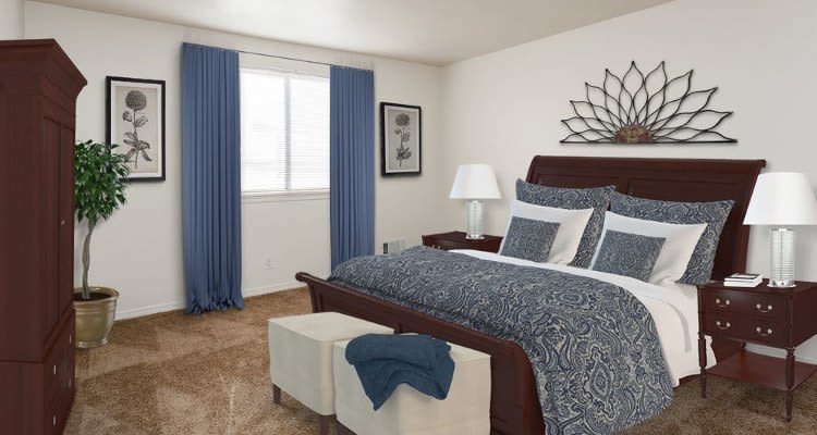 Bedroom at East Ridge Manor Apartments