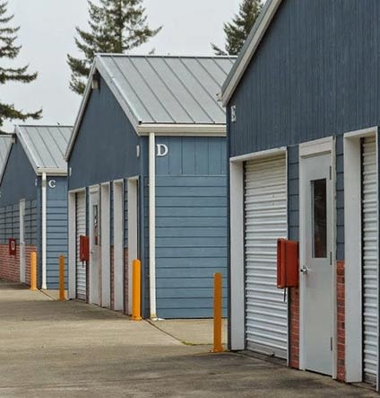 Exterior view of units at Capitol City Storage