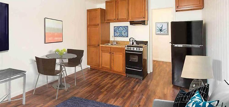 Modern kitchen at Brockport Landing home
