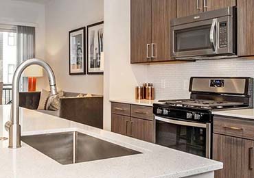 Modern apartment kitchen Atlanta, Georgia