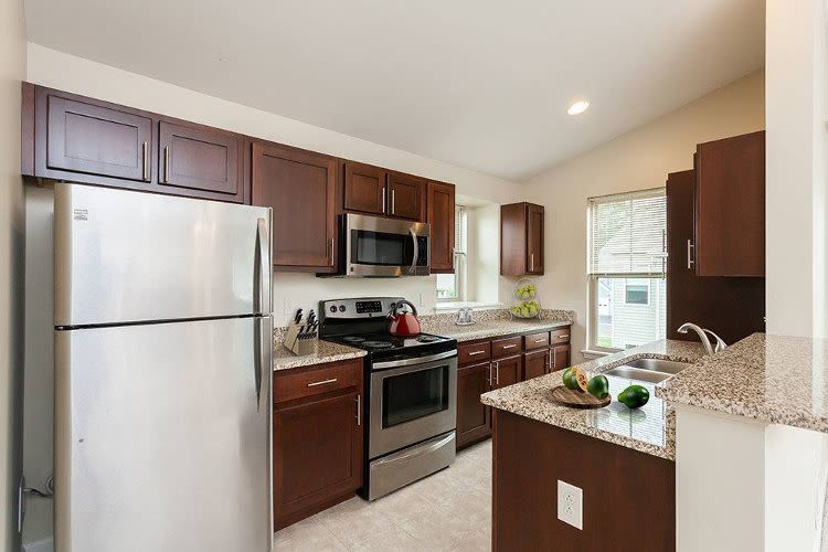 Our apartments in Farmington, NY showcase a beautiful kitchen