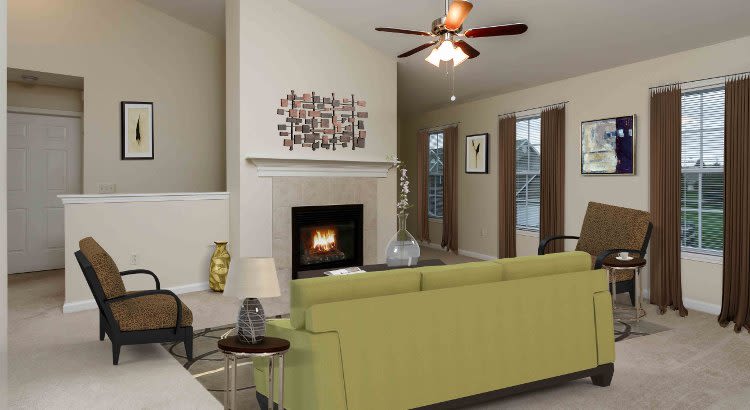 Luxury living room at Villas of Victor and Regency Townhomes