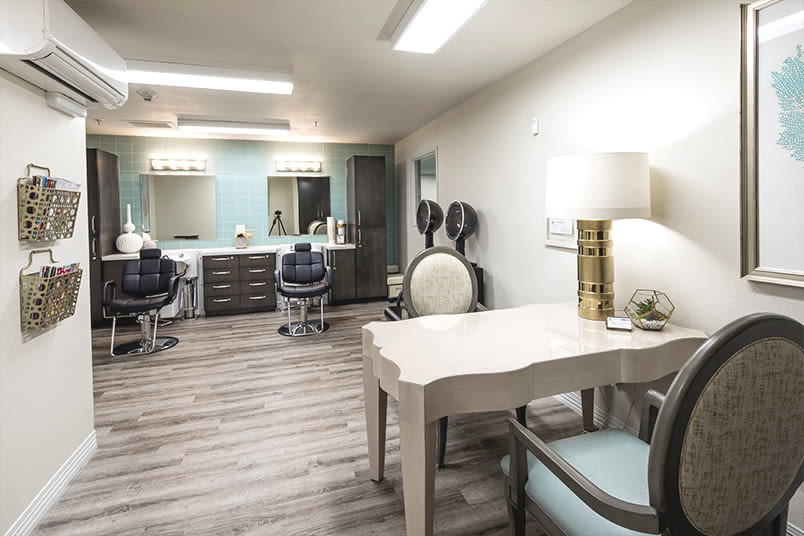 Amenities at the senior living community in Costa Mesa