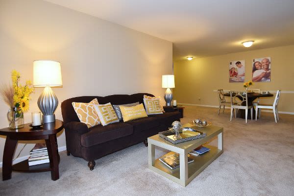 Living room at Northampton Apartment Homes in Largo, MD