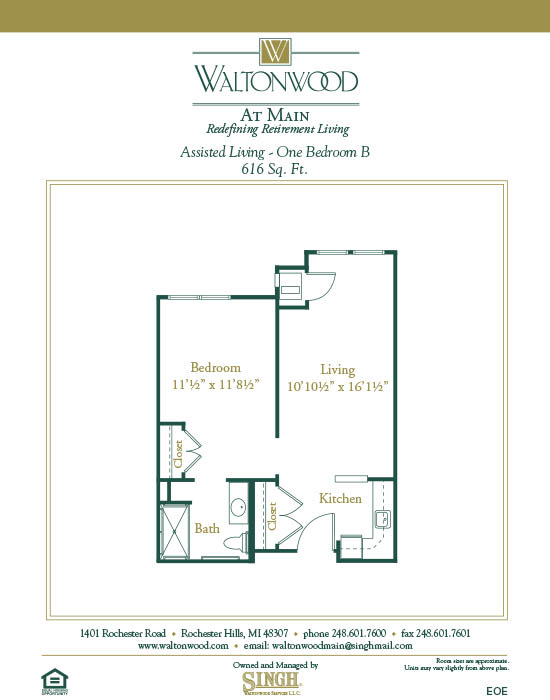 North Hill Rochester Mi Senior Living Floor Plans
