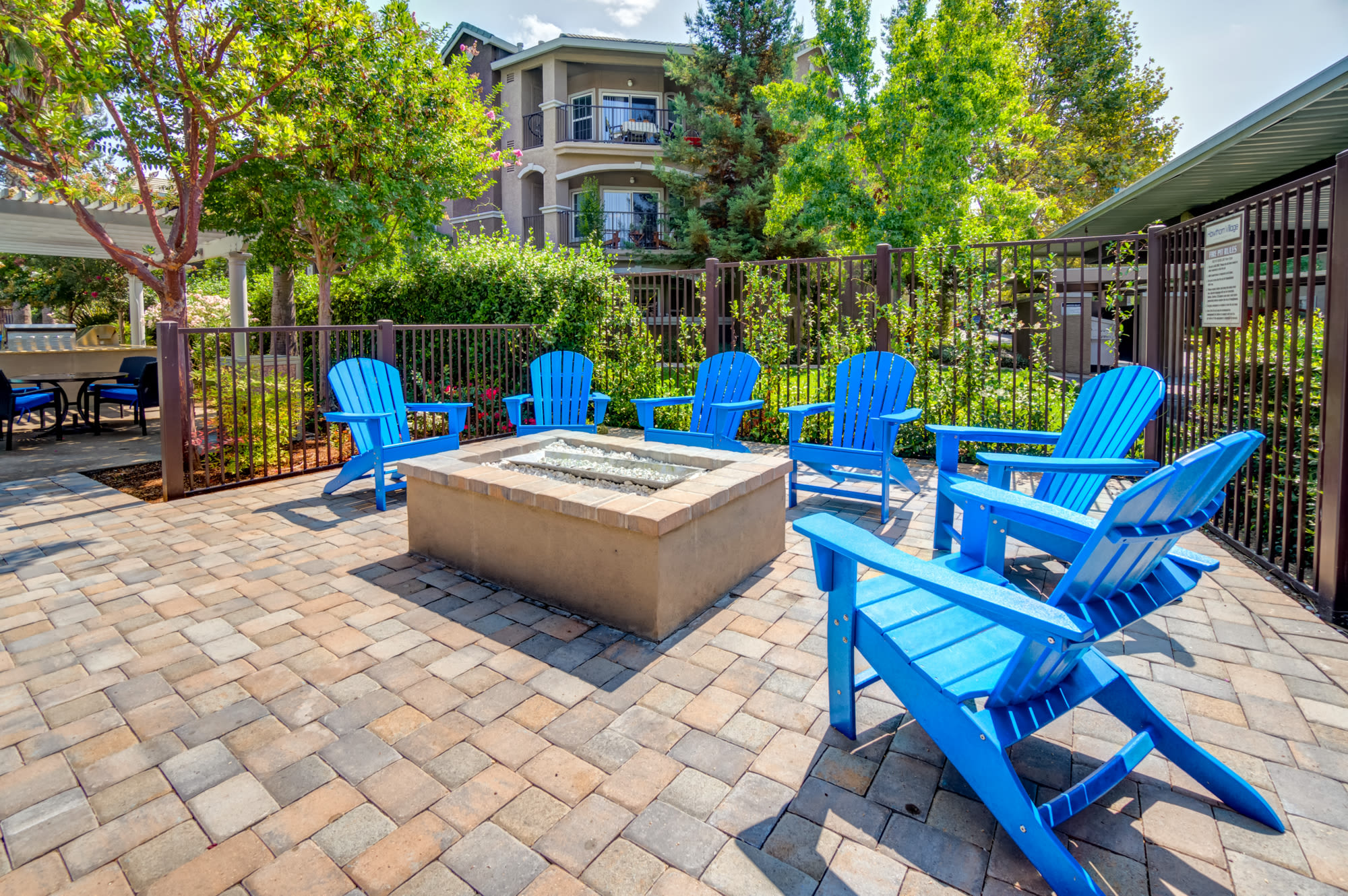 Community Firepit at Hawthorn Village Apartments in Napa,CA