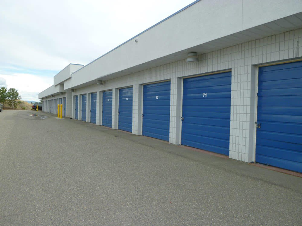 Exterior storage is available at Budget Self Storage in Kamloops, British Columbia