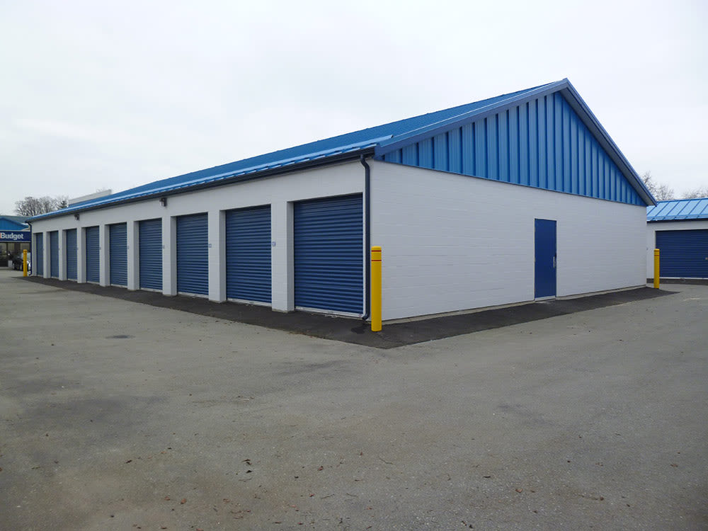 Exterior storage is available at Budget Self Storage