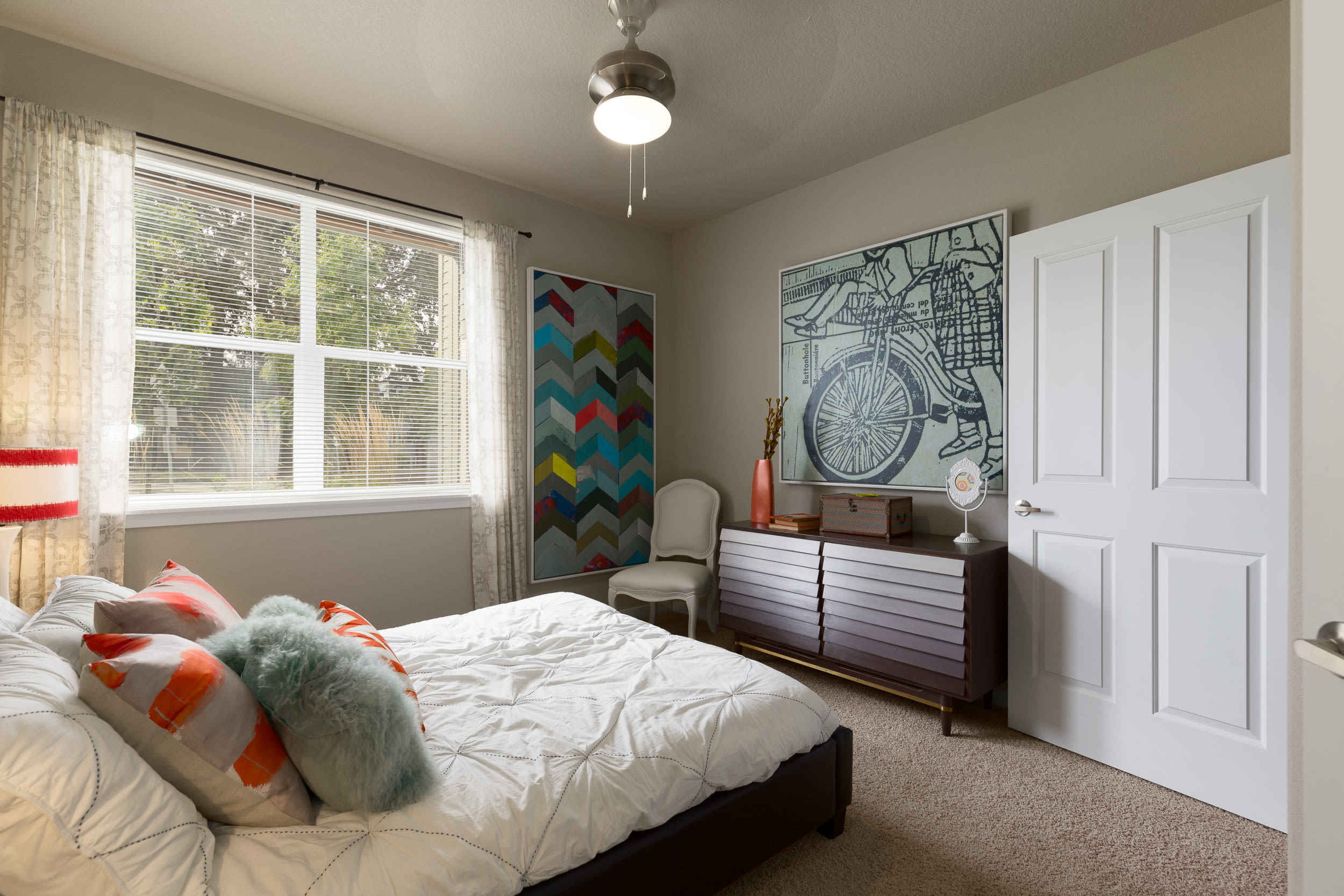 Fully Furnished Bedroom at Terrene at the Grove in Wilsonville,