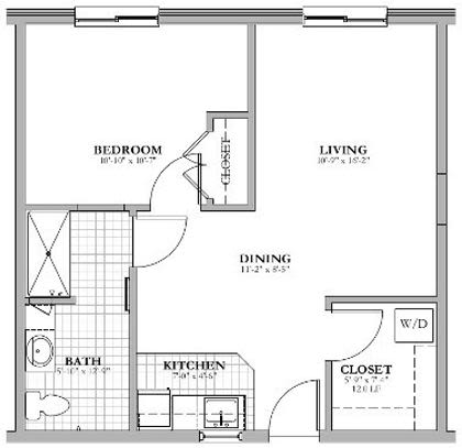 D1/D3 - 1 Bed 1 Bath