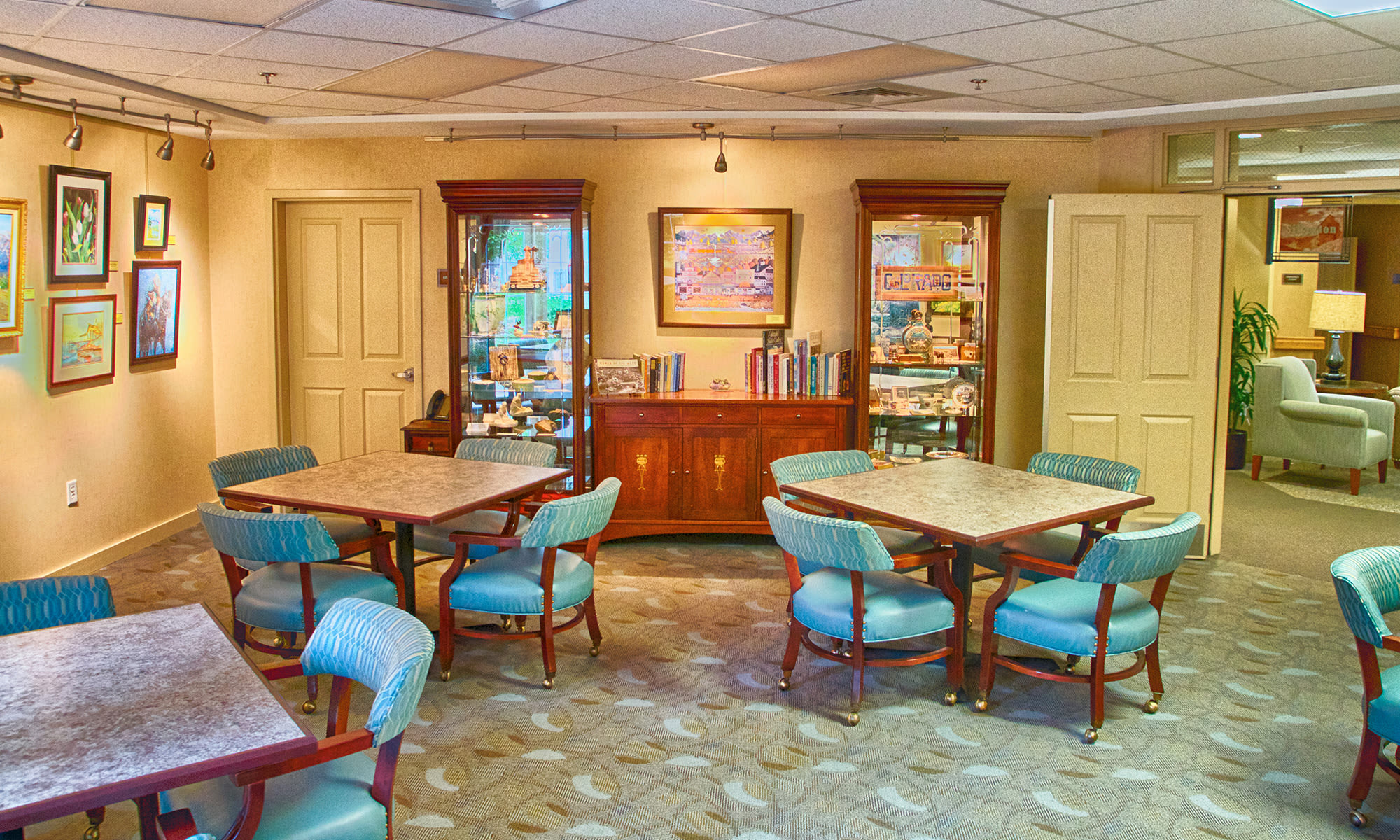 game room at Holly Creek Retirement Community