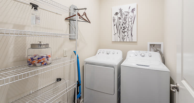 Modern kitchen at Orchard View Senior Apartments home