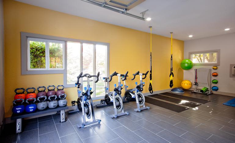 Fitness center at Seven West at The Trails