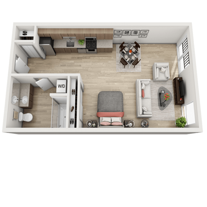 View 2 Bedroom Floor Plans at Oxford Station Apartments | Apartments in Englewood, Colorado