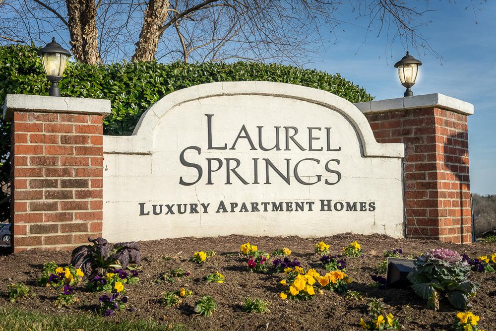 Location view signage at Laurel Springs apartments in High Point, North Carolina