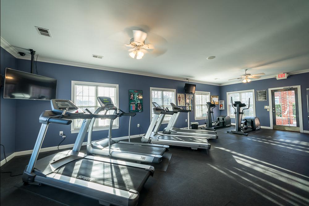 Modern fitness center at Laurel Springs in High Point, North Carolina