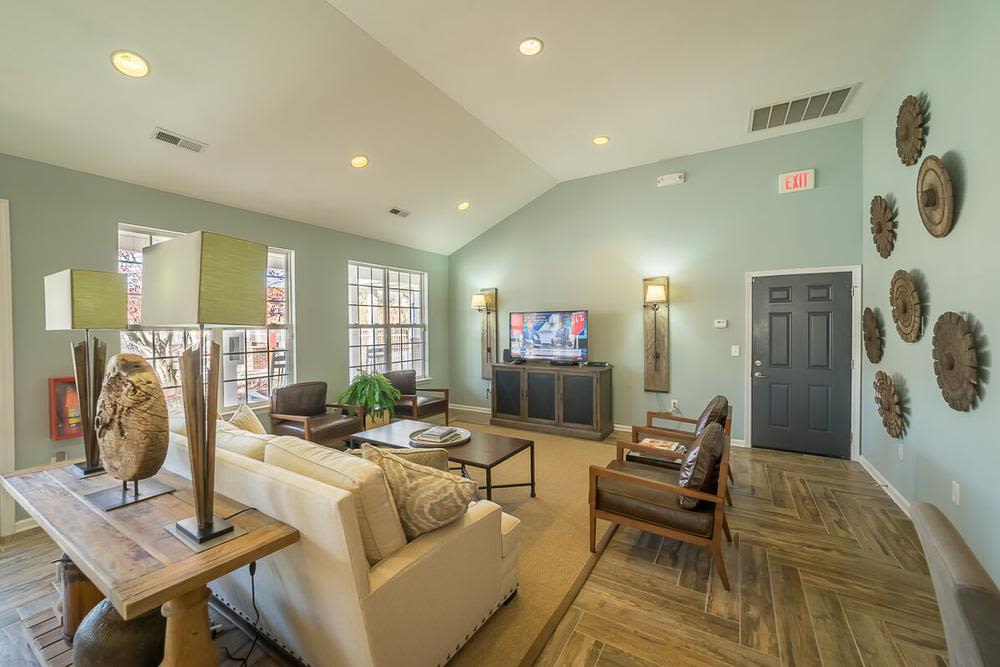 Clubhouse Movie Room at Highbrook in High Point, North Carolina
