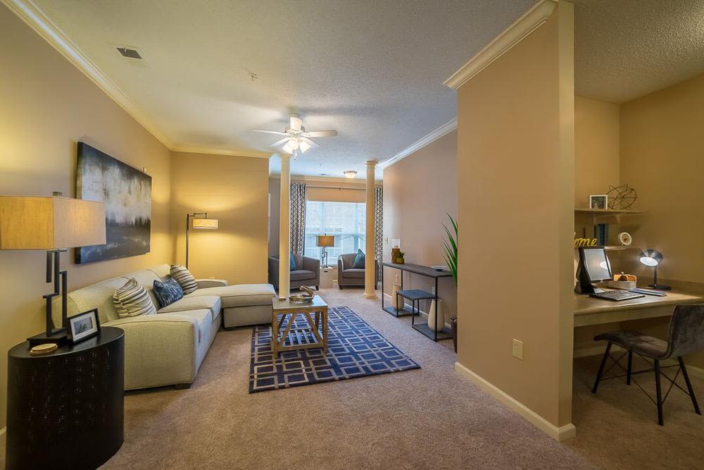 Another view of a living room at Polo Village in Columbia, South Carolina