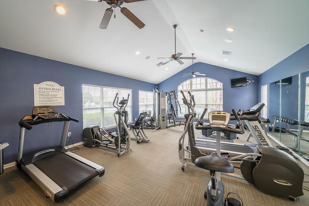 Fitness center at Polo Village in Columbia, South Carolina