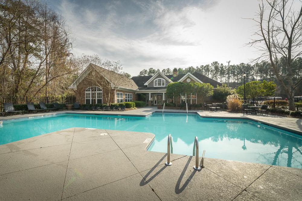 Beautiful swimming pool at Polo Village in Columbia, South Carolina