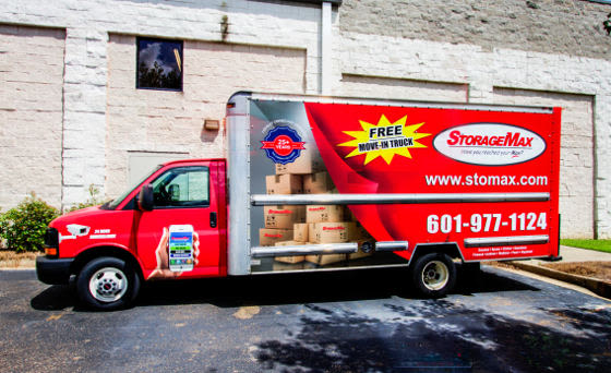 a moving truck is offered with qualifying move-ins