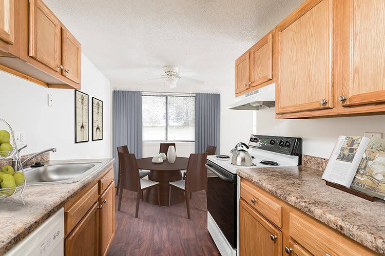 Modern kitchen at Hilton Village II Apartments in Hilton, NY