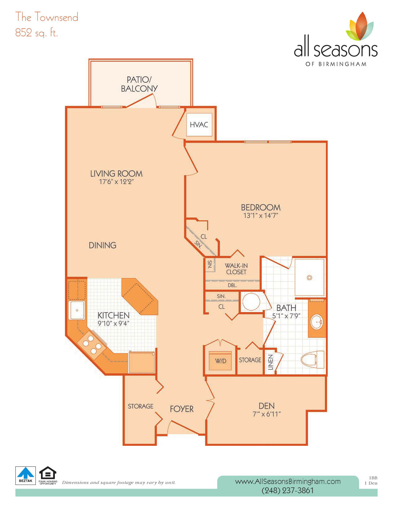 The Townsend floor plan at All Seasons Birmingham