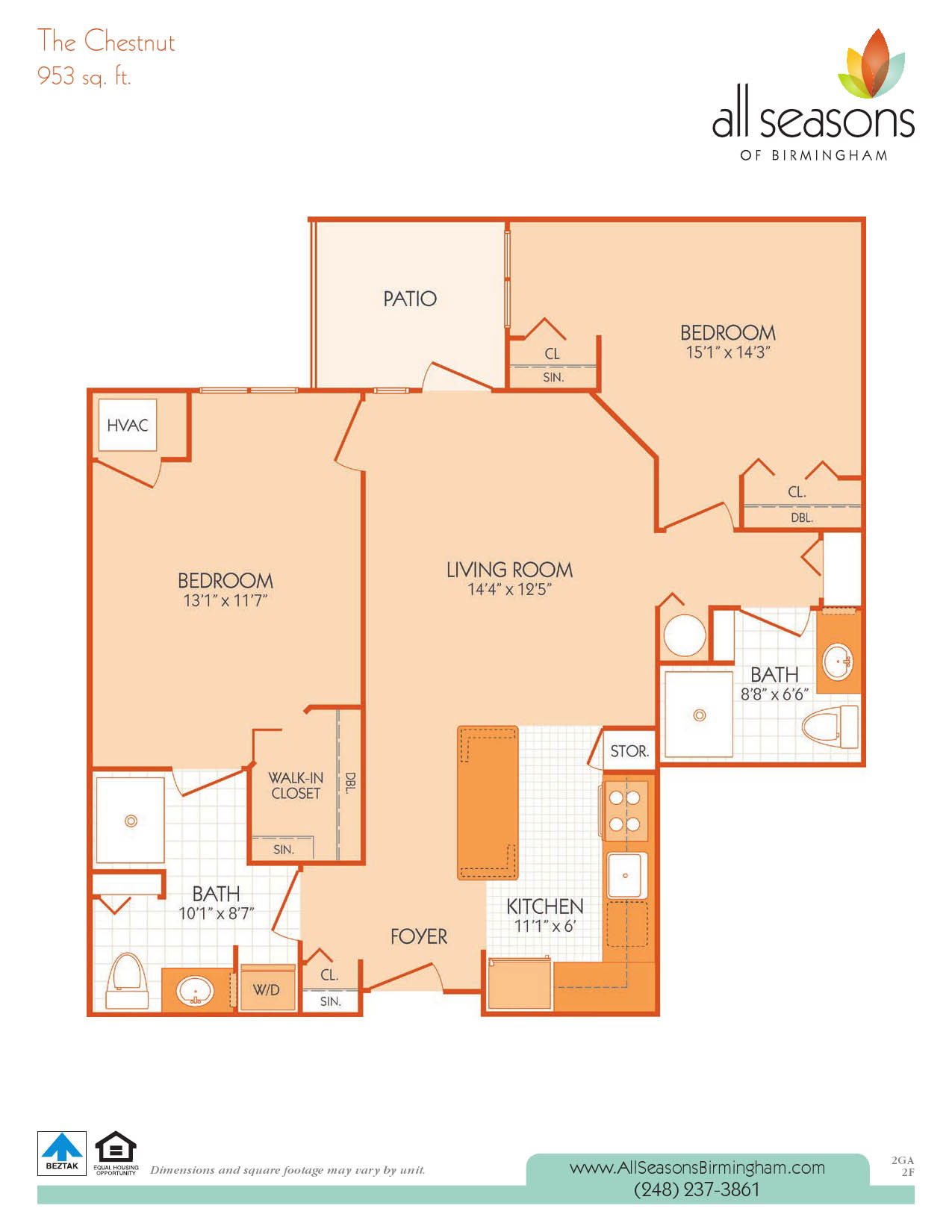 The Chestnut floor plan at All Seasons Birmingham
