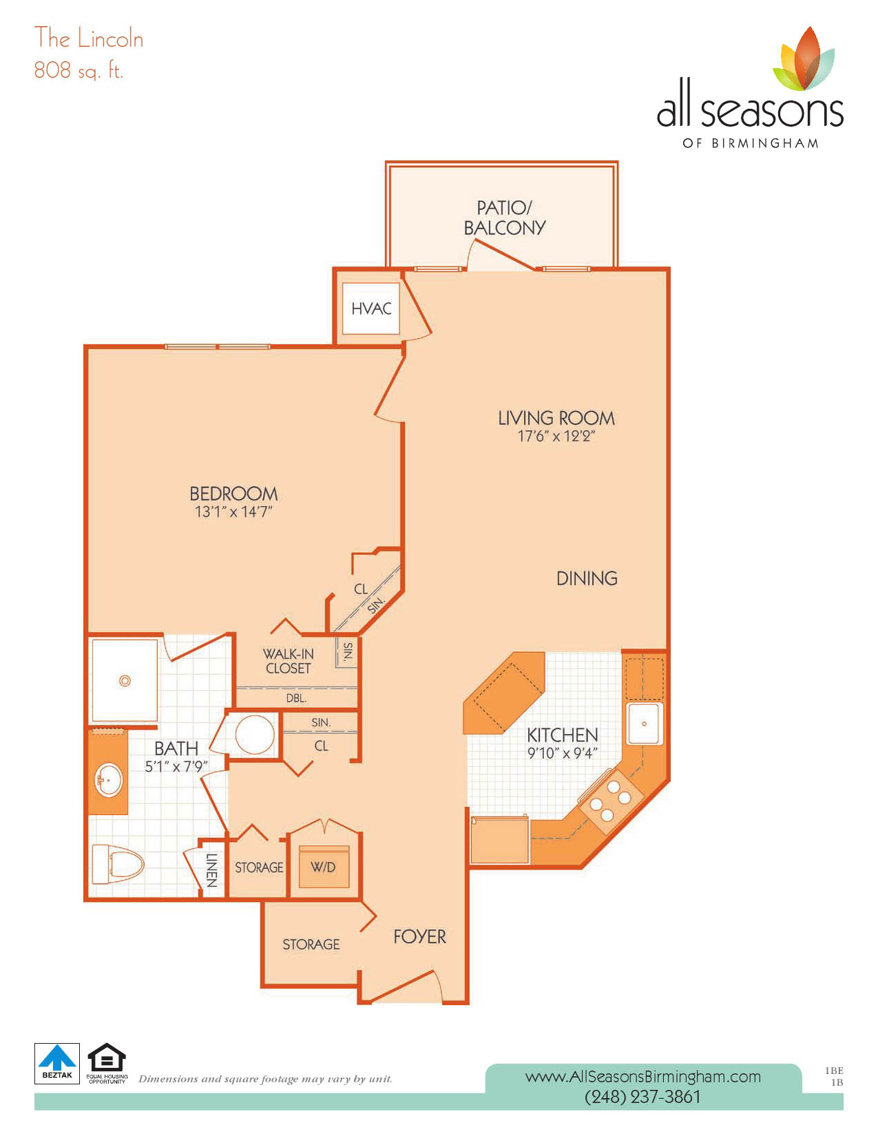 The Lincoln floor plan at All Seasons Birmingham