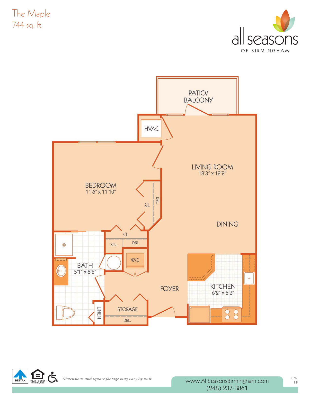 The Maple floor plan at All Seasons Birmingham