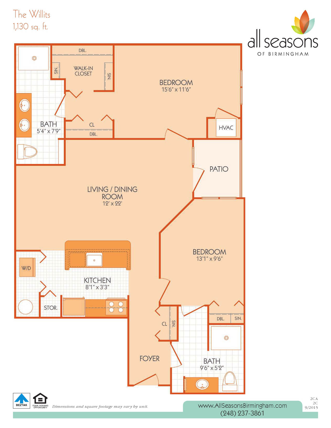 The Willits floor plan at All Seasons Birmingham