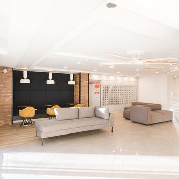 Modern theather at Royal View Apartments in Calgary, Alberta