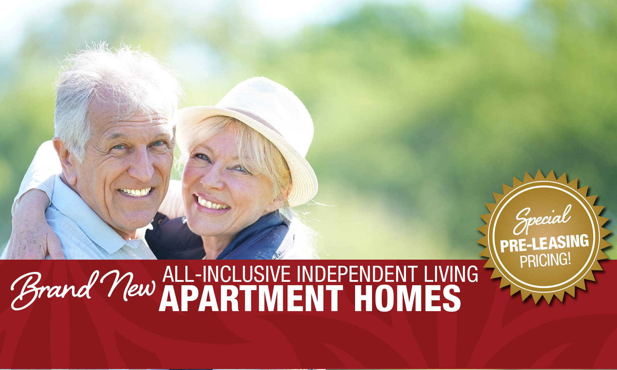 Exterior view from the pool area of our wonderful senior living community in Spring.