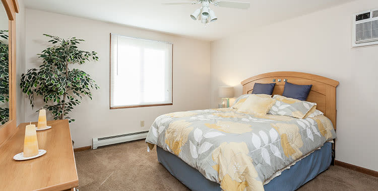 Well decorated bedroom at Paradise Lane Apartments home in Tonawanda