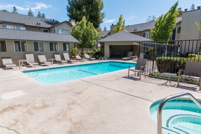 Swimming apartments at Carmel Woods in Modesto, CA