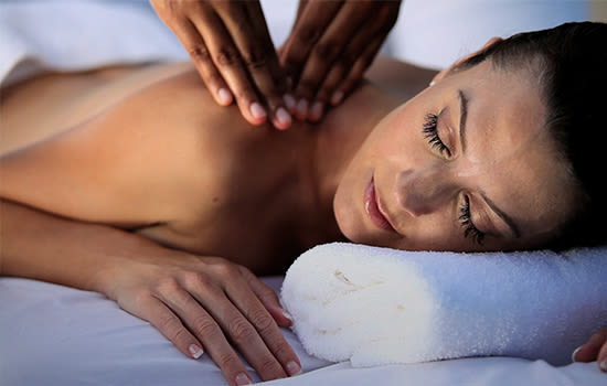 Resident getting a massage near Gallery Bethesda II in Bethesda, MD