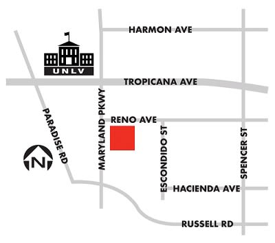 simplified map to StorageOne Maryland Pkwy & Tropicana in Las Vegas, Nevada