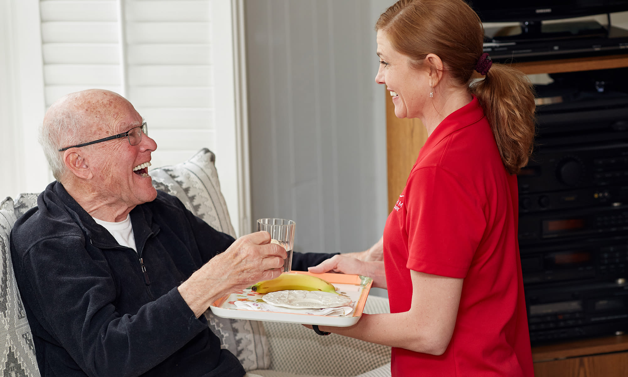 Rhythms Home Care services include dining assistance