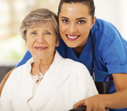 Assisted living resident at Emerald Court in Anaheim
