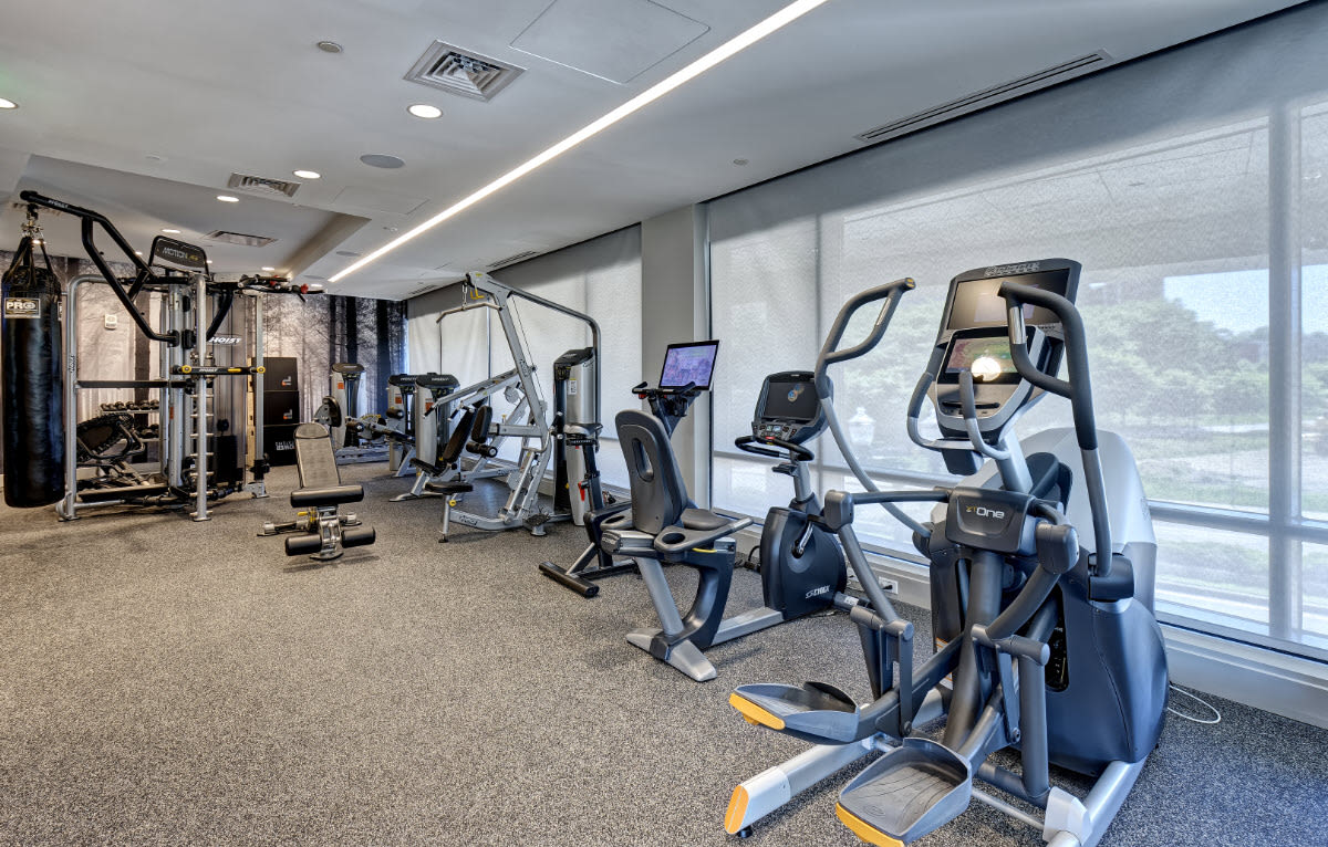 Fitness center at Vela on the Park
