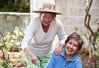 Senior residents gardening in Bonita Springs, Florida