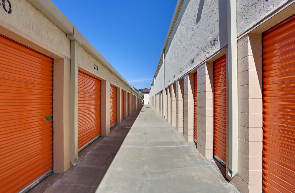 Outside storage at A-1 Self Storage in Oceanside, California