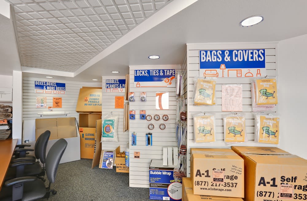 Packing and moving supplies available at A-1 Self Storage in Oceanside, California